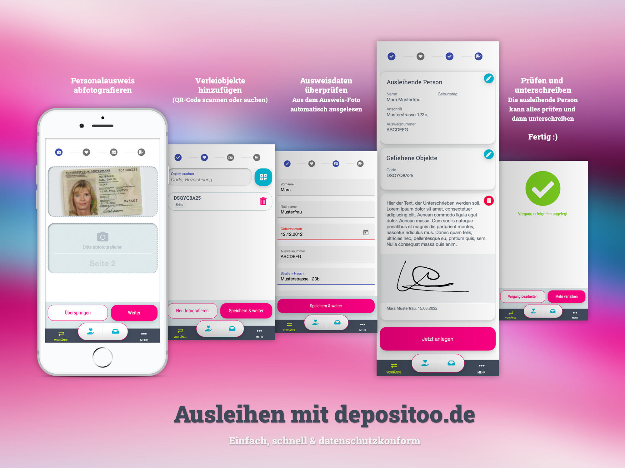 Ausleihen mit depositoo • einfach, sicher und Datenschutzkonform